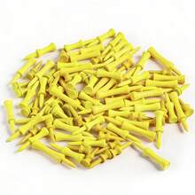 FINGER TEN 30 piezas de soportes de bolas de golf de alta calidad de madera, altura consistente, mejora la visibilidad para los golfistas - Amarillo - Ver 9