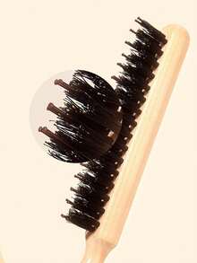 猪鬃顺滑梳，适合打造光滑马尾辫、抚平毛躁碎发和修饰发际线——锥形梳尖和蓬松梳齿，方便分区和分缝，是美发沙龙、美容院和旅行必备的造型工具、梳子和美发配件。 - 彩色 - 查看 3