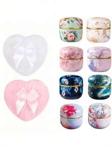 80g Set Includes 1 Mini Heart Shaped Makeup Sponge (No Loose Powder), 1 Powder Compact, Suitable For Bathing And Travel, Perfect Gift For Valentine's Day, Christmas, Eid, Holidays And Halloween, Listed In Holiday Gift Guide And Halloween Candy Box. Set Contains Mini Sponge And Powder Compact, Mother's Day Gift, Bedroom Essential, Travel Product - Multicolor - View 7