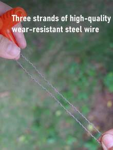 Cưa xích mini cầm tay tiện dụng cho cắm trại, sinh tồn, cưa dây thép bỏ túi ngoài trời với tay cầm bằng nhựa PP, cưa dây thép cầm tay nhẹ dùng cho cắm trại, sinh tồn trong hoang dã, cắt cành cây, đi bộ đường dài và các hoạt động ngoài trời khác, phụ kiện thiết yếu cho du lịch và cắm trại, không bao gồm pin. - Nhiều màu - Xem 4