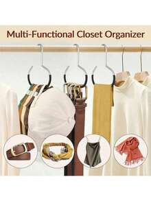 5pcs Hat Rack, Non-Slip Hanger Rack, Creative Round Hooks, Stainless Steel Wardrobe Hooks, Suitable For Hats, Straps, Ties, Scarves And Lingerie