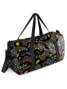Kids Game Controller Print Travel Duffel -Spacious Lightweight Polyester Carry-On Bag Boys & Girls - Ideal For Gym, Dance, Weekend Trips, Parties - one-size - View 15