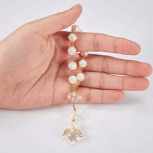 Minimalist Design Rosary Heart Angel Wings Bracelet, Pearl Bracelet - Multicolor - View 5