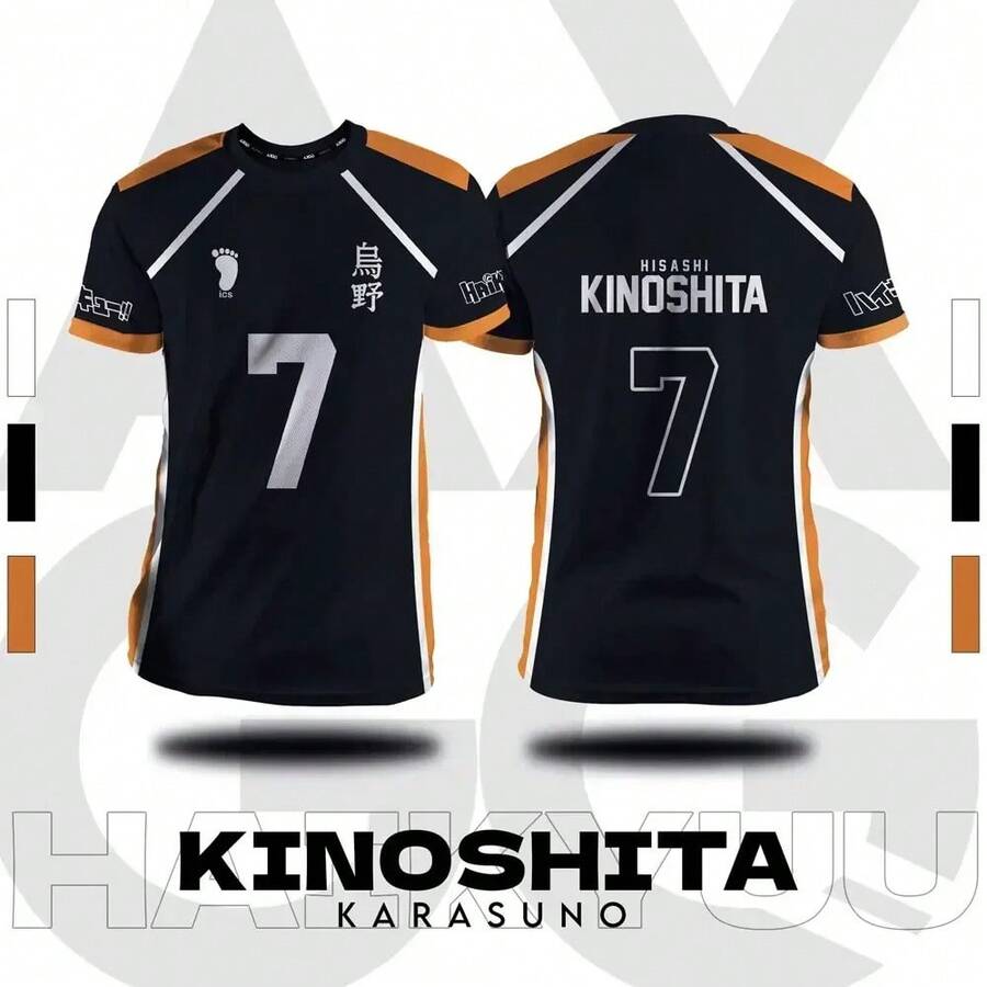 Haikyuu Fukurodani Hinata Cartoon Anime Cosplay Men Jersey Short Sleeve Kids Tee Clothing Unisex Tops New Fashion Women T-Shirt - 0ff-3dqz6 - 查看 1