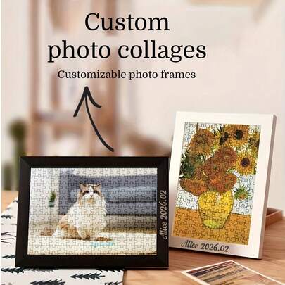 Tranh ghép ảnh theo yêu cầu, có khung hoặc chỉ tranh ghép, tranh ghép kỷ niệm gia đình cá nhân hóa, tranh ghép kỷ niệm du lịch theo yêu cầu, tranh ghép ảnh kỳ nghỉ cá nhân hóa, quà lưu niệm trang trí nhà cửa, đa chức năng, có thể tái sử dụng, tinh tế và thời trang.