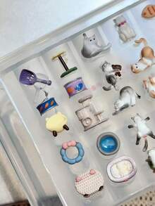 Cute Cartoon Cat, Sewing Machine, Umbrella Shaped Nail Art Molds, High Transparency Silicone Molds - Clear - View 6