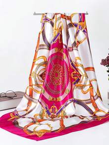 1 chiếc khăn satin in họa tiết tối giản, phụ kiện thời trang mùa xuân mới, phù hợp cho nữ, có thể dùng làm thắt lưng, trang trí túi xách, ruy băng, băng đô hoặc khăn quàng cổ, lựa chọn lý tưởng để tôn lên vẻ ngoài của bạn. - Hồng hồng - Xem 4