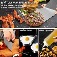 ABUDA 33 Piezas de Utensilios para Barbacoa Accesorios de Acero Inoxidable para Barbacoa y Caja de Almacenamiento Ideales para Barbacoas al Aire Libre. - como en la foto - Ver 5