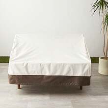 Basics Funda protectora para sofá tipo lounge de patio 2 plazas impermeable protección anti-UV durable beige/canela - beige canela - Ver 4