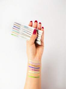 Holographic Glitter Pigmented Eyeliner Pencil That Blends Easy - Aurora Line By Luisance - Amethyst + Crystal - View 1