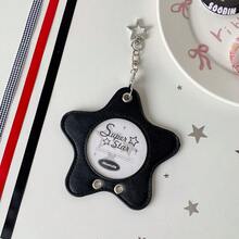 时尚简约芭蕾舞风格PU星卡夹，偶像动漫徽章展示收纳盒，带挂绳 - 彩色 - 查看 16