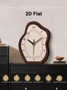 1pc Vintage Creative Desk Clock, Decorative Tabletop Clock, Entryway Clock, Wall Clock, Living Room Decor Display Clock, Battery Operated Silent For Bedroom, Back To School Study Supplies