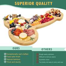 Funny Aperitif Board,Solid Wood Charcuterie Board And Cheese Board, Novelty Kitchen Cutlery Wine Fruit Meat Large Charcuterie Board, Kitchen Gifts,Charcuterie Boards Gift (Large Length 16") - Brown - View 2