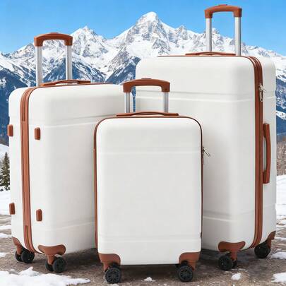 Luggage With 360° Spinner Wheels, ABS Shell, Zipper Design – 20", 24", 28" Or 3-Piece Set For Travel, Business Trips, Vacations & Weekend Getaways