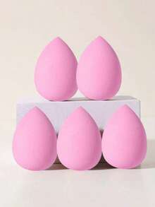30/5/3pcs Multi-Functional Pink Makeup Sponges, Foundation Blending Sponges, Liquid/Cream/Powder Seamless Smooth Makeup Sponges, Water Drop Shaped Makeup Sponges, Makeup Tools - Dry & Wet Use, Professional Soft Concealer Sponges - Pink - View 1