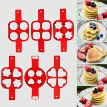 1pc Creative Silicone DIY Egg Cooker, 4-Cavity Multi-Function Pancake Mold, Egg Cooking & Baking Mold - Multicolor - View 1