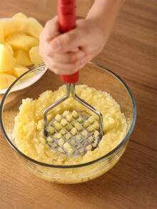 Heavy Duty Potato Masher, Commercial & Household Use, Non-Slip Handle, Stainless Steel, Easy To Clean, Suitable For Potatoes, Vegetables & Fruits, Ideal For Home Cooks And Professional Chefs, Vegetable Masher/Ricer, Essential Kitchen Tool, Ergonomic Handle, Durable Kitchenware - Multicolor - View 5