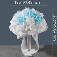 简约而不失奢华的婚礼捧花，简约而美丽优雅的人造花，适合新娘和新郎，也适用于婚礼、订婚和家居装饰。