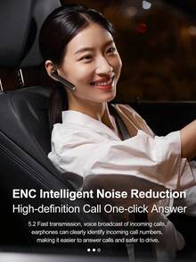 REMAX 180° Rotatable Bluetooth Earphone, Dual-Device Connection, Waterproof & Sweatproof, ENC Noise Cancellation, HD Call Quality, Voice Prompt, Suitable For Business Use - Black - View 2