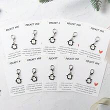 10个可爱企鹅钥匙扣，口袋拥抱，可爱动物钥匙扣，朋友家人支持礼物，想念拥抱纪念品，派对小礼物，女士完美之选 - 彩色 - 查看 4