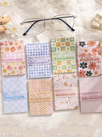 Mini Thick Material Paper, Vintage Collector Series, Plant & Floral Scrapbooking Paper, Decorative Notebook, Photo Frame DIY And Decoration