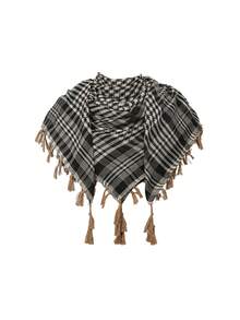 Herren Arabischer quadratischer Schal - vierseitiges Hänge-Schnurrbart-Hahnentrittmuster Kopftuch, Mehrfarbige Optionen (Rot/Grün Lila/Braun) - vielseitiges kulturelles und formelles Bekleidungszubehör für Hochzeiten, Geschäft und Lässig-Outfits - strapazierfähiges und pflegeleichtes Design - Farbe - Übersicht 10