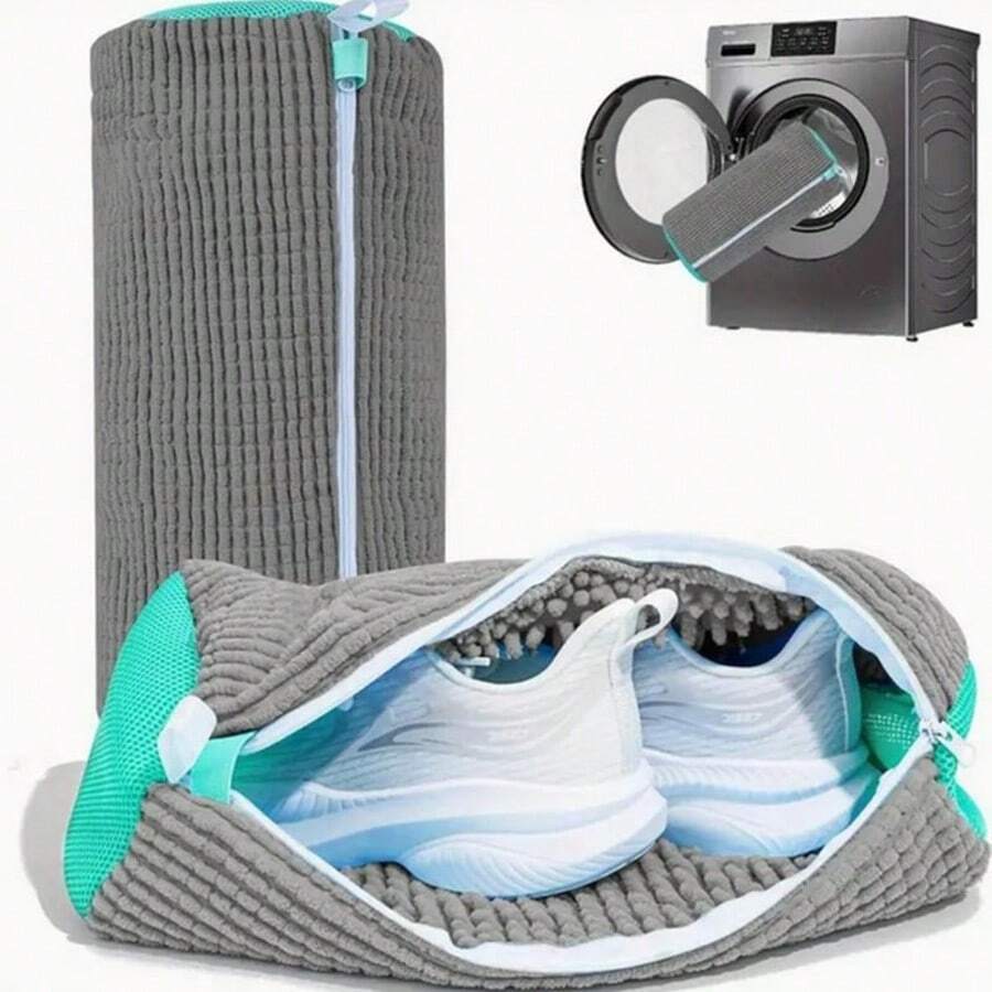 1pcs   Shoe Washing Machine Bag  Laundry Shoe Bag For Washer And Dryer Durable Shoe Bags For Traveling Tennis Sneaker Shoe Washing Bag - 綠色 - 查看 1