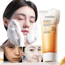 1瓶100克大米美白洁面乳，控油，面部护理，含烟酰胺，泡沫丰富，保湿，美白，控油，提亮肤色，平衡肤色，清洁毛孔，适合所有肤质，情人节/生日礼物