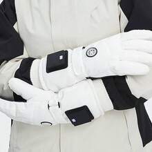 Guantes De Invierno Calefactables, Recargables con 3 Niveles De Temperatura Calentador De Manos para Clima Fro Nevado, para Hombres Mujeres Ancianos Esqu Snowboard Motociclismo Ciclismo - En blanco y black - Ver 6
