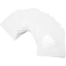 Yunseity Piezas de Papel Grueso CD DVD Mangas Soporte de sobre con Ventana Transparente y Solapa, Fundas de Disco Reutilizables a Prueba de Polvo para Disco de 8cm - 1 - Ver 10