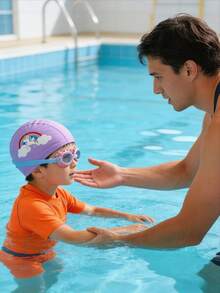 3-12 Years Old Kids Swimming Goggles Set, Includes Swimming Cap, Anti-Fog Anti-Leak Wide Frame Goggles, Professional Training Equipment Suitable For Pool, Beach, Water Park, Holiday Gift