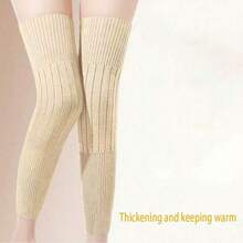 1 Pair Knee Warmers For Autumn/Winter, Knee Sleeve Leg Warmer, Knee Support For Cold Legs, Unisex Knee Protector For Hiking, Martial Arts, Suitable For Men And Women, Solid Color, Thick And Warm - Multicolor - View 7