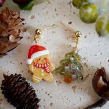 1 Pair Christmas Tree & Bell Rhinestone Earrings, Cute Stud Earrings For Women, Christmas Jewelry - Multicolor - View 2