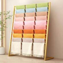 R-Craft Room Ribbon Stoe Organizer Rack Ml Free Standing Towel Rack Large Capacity Sawl ric Trousers Ties older Selves Sow Rack  Scarves/Pan/Sawls Stoe Color : W - Dorado - Ver 3