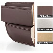 Car Leather Cup Holder Gap Bag Car Seat Gap Organizer Storage Box Pocket Multifunction Universal Wallet Keys Card Cup Phone Holder Auto Interior Accessories - Paquete de 2 rojos - Ver 6