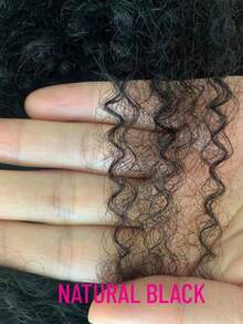 Afro Kinky Curly Wig Human Hair With Bangs Full Machine Made Scalp Top Wig 250 Density Brazilian Virgin Short Curly Human Hair Wigs For Women None Lace Front Wig No Glue Natural Color - màu tự nhiên - Xem 3