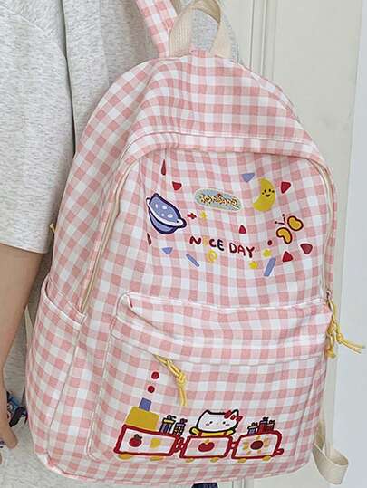 Sanrio Unique Design Backpack, Cute Girly Style Large Capacity Bookbag, New Student Backpack, Suitable For Teenagers, Gift For Girls/High School Students/Christmas School Bag