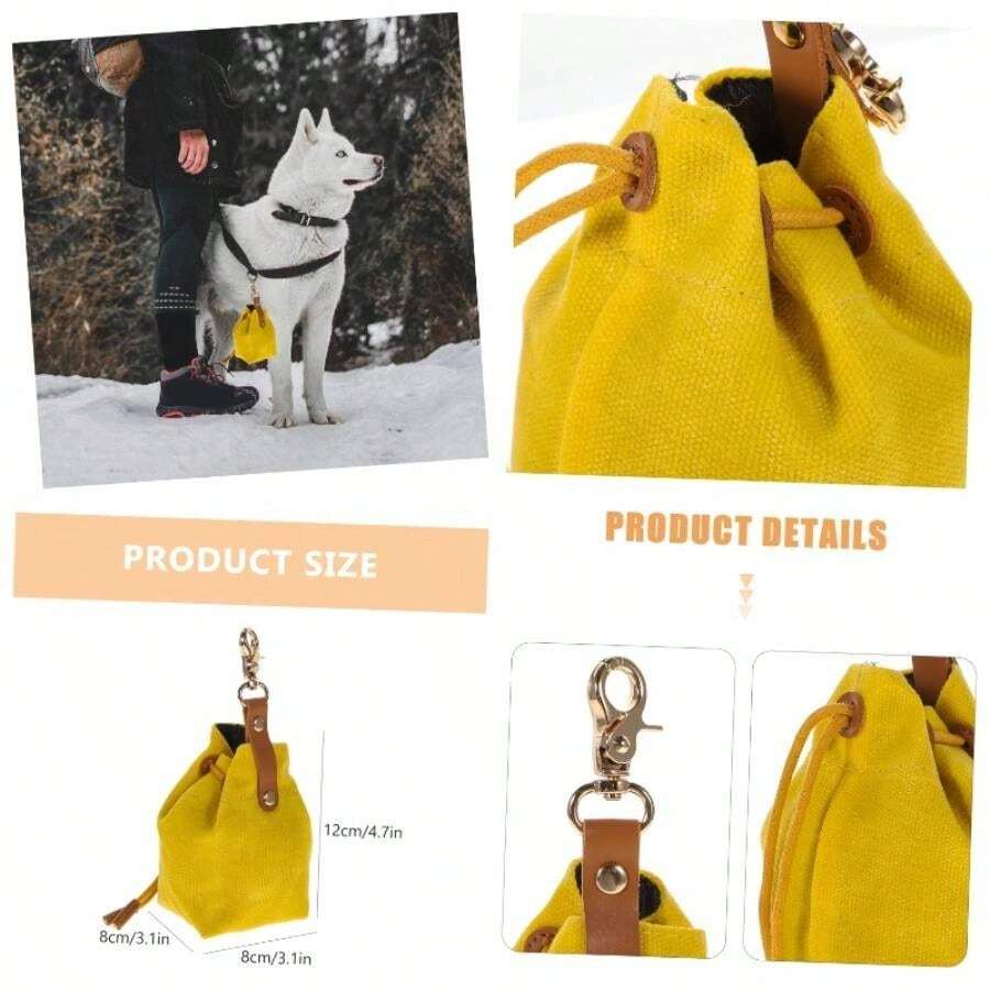 Sosoport 1pieza Bolsa De Snacks para Perros Pouch Porttil para Premios De Cachorros Organizador De Comida para Paseos Material De Fieltro Duradero para Entrenamiento y Actividades Al Aire - inicial - Ver 1