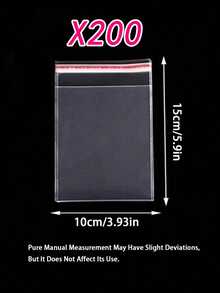Transparent Self-Adhesive OPP Bags, Glassine Paper Bags, Transparent Small Plastic Bags, Mini Gift Packaging Bags, Suitable For Jewelry, Candy, Cards, Back To School - Multicolor - View 15