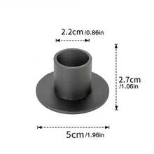 Round Base Metal Candle Holder, Suitable For Cone Candles, Religious Theme Desktop Decor, Powder Coated Surface, Ideal For Christmas, Halloween, Thanksgiving, Valentine's Day, Graduation Ceremonies And More