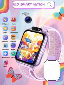 2025 Smart Watch For Teens, 300mAh Battery, 18 Educational Games Built-In, Touchscreen, USB Port, Camera, Pedometer, Calendar And Alarm - Multi-Color Silicone Strap, Sports Design, Suitable For Children Aged 6-12, Perfect Gift For Halloween And Christmas, Fun Learning Tool, Fashionable Teen Watch, Comfortable To Wear, Interactive Device, Designed For Teenagers