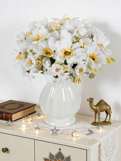 1 st 11,81 tums konstgjord sidenprästkrage, konstgjorda blommor, falska blommiga brunchblommor för gör-det-själv-bröllopsbukett, fest, hem, vardagsrum, kök, trädgård, hotell, kontor, ramadan-dekorationer, thanksgiving-dekor, gör-det-själv-krans, present, bordsdekoration, födelsedagsdekoration, inomhus-, utomhusdekor, falska plastblommor i bulk för vasdekoration, bondgårdshemdekoration, boho-bröllop