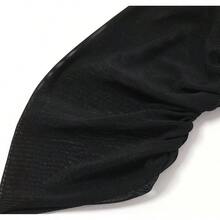 Women's Long Stretchy Ruched Mesh Tulle Sheer Gloves Costume Opera Party 1920's Dance Gloves - Navy - View 6