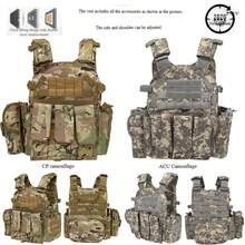 迷彩防弹战术背心，多功能透气耐磨户外背心 - 彩色 - 查看 2