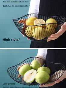 铁艺水果篮，防锈透气零食碗 - 厨房收纳整理架，可放置水果和包装零食，也适用于客厅或厨房 - 彩色 - 查看 2