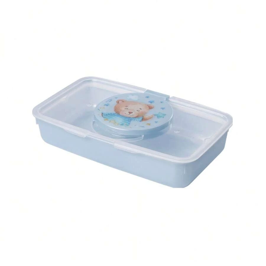 PLASUTIL Baby Decorated Wet Wipe Holder By Plasútil - Blue Bear - View 1
