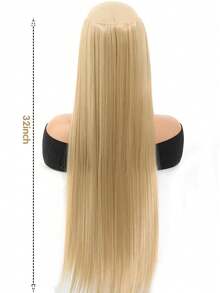 Long Straight Synthetic Hair Extension - Gold - View 3