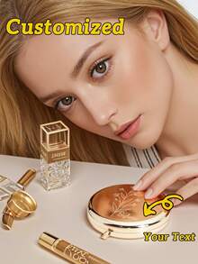 1pc Personalized Floral & Butterfly Pattern Compact Folding Makeup Mirror, Portable Double-Sided Use, Thoughtful Gift For Daughter, Sister, Best Friend, Fashionable, Retro, Modern, Colorful, Casual, Versatile, Soft, Unique, Customizable, Ideal Gift For Her, Girlfriend, Boyfriend, Friend, Great Gift For Valentine's Day And New Year - Multicolor - View 5