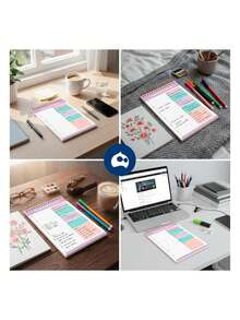 Planificador Diario con Soporte Rígido (13*20 cm), Block de Notas de Tareas Cuaderno de Notas Diario. Ideal para Oficina, Escuela o Hogar. Bluelander - Multicolor - Ver 6