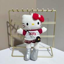 Sanrio Hello Kitty长腿时尚连衣裙 Hello Kitty背带裤 Hello Kitty猫咪包包挂饰 可爱Hello Kitty背包钥匙扣 Hello Kitty毛绒娃娃吊坠 - 彩色 - 查看 3